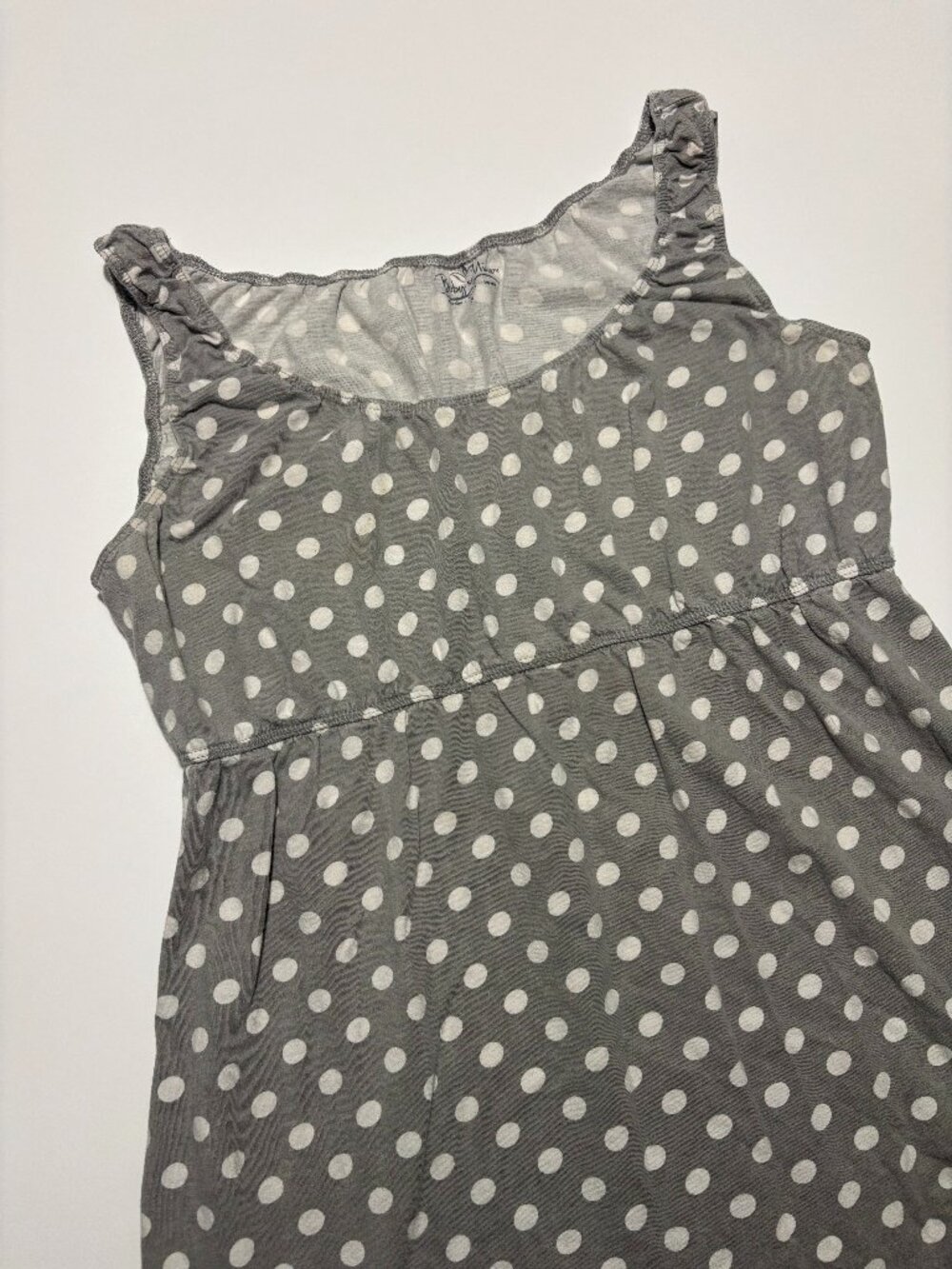 Baby Be Mine Grey & White Polka Dot Maternity / Nursing Cotton Dress